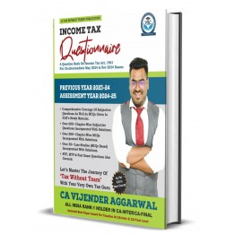 CA Vijender Aggarwal CA Inter Income Tax Questionnaire Book 