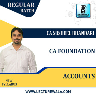 CA Foundation Accounting Regular Course : Video Lecture + Study Material By CA Susheel Bhandari (For May 2022 & Onwards) CA Foundation Accounting Regular Course : Video Lecture + Study Material By CA Susheel Bhandari (For May 2022 & Onwards)