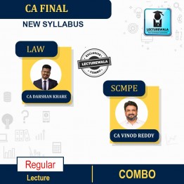 CA Final Law  & SCMPE Regular Course New Recording Regular Course : Video Lecture + Study Material By CA Darshan Khare CA  Vinod Reddy (For Nov 2022 )