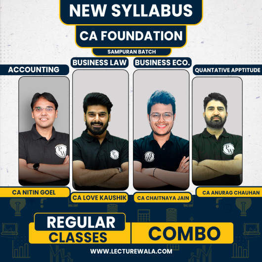 CA Foundation Sampurna Batch (All subject combo) For May 2026 by CA Love Kaushik & CA Manish Mahajan & CA Ashish Bhatiya & CA Chaitanya Jain