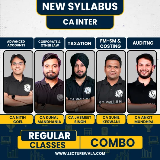 CA Inter Pro Udesh Regular Sep 2025 Group (1+2) Combo by Pw : Online Classes