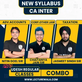 CA Inter Pro Udesh Regular Sep 2026 Group 1 Combo by Pw : Online Classes