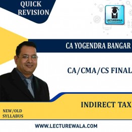  CA Final Indirect Tax Law Quick Rivision ( English)  : Video Lecture + Study Material By CA Yogendra Bangar (For Nov 2022 & Dec 2022 )