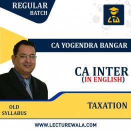  CA Inter Taxation (IT & GST) Regular Course In English By CA Yogendra Bangar: Pendrive / Online Classes.
