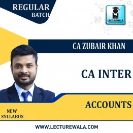 CA Inter Accounts  Regular Course by CA Zubair Khan : Pen drive / Online classes.