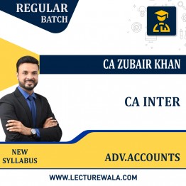 CA Inter Adv. Accounts  Regular Course by CA Zubair Khan : Pen drive / Online classes.