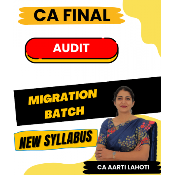 CA Aarti Lahoti Audit New Syllabus In English  Migration Batch For CA Final : Pendrive / Online Classes