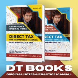 CA Shirish Vyas Direct Tax Original Notes & Practice Manual Book Set For CA / CMA Final: Study material