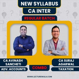 CA Avinash Sancheti Adv.Accounts & CA Suraj Agrawal Taxation Combo Regular Online Classes For CA Inter 