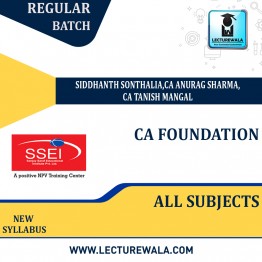 CA Foundation All Subject Combo Regular Course New Syllabus by SSEI: Online classes.