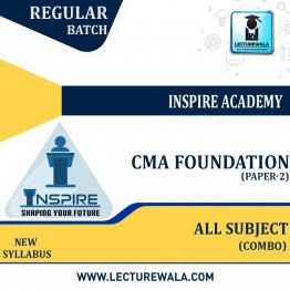 CMA Foundation Combo - (Acc + Maths + Law + Eco) Regular Course New Syllabus : Video Lecture + Study Material by Inspire Academy