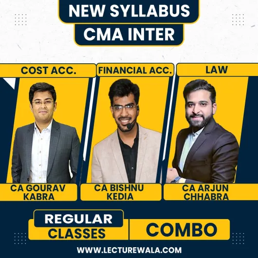 CMA Inter Combo Law, Costing, & Financial Accounting By Arjun Chhabra, Gaurav Kabra & Bishnu Kedia CMA Inter Combo Law, Costing, & Financial Accounting By Arjun Chhabra, Gaurav Kabra & Bishnu Kedia