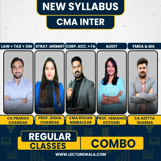 Pranav Chandak Academy Both Group All Subjects Combo Regular Online Classes For CMA Inter : Google / Pen Drive Classes.