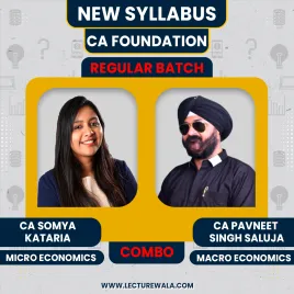 CS Somya Kataria Micro Economics & CA Pavneet Singh Saluja Macro Economics Regular Online Classes For CA Foundation : Online Classes CS Somya Kataria Micro Economics & CA Pavneet Singh Saluja Macro Economics Regular Online Classes For CA Foundation : Online Classes