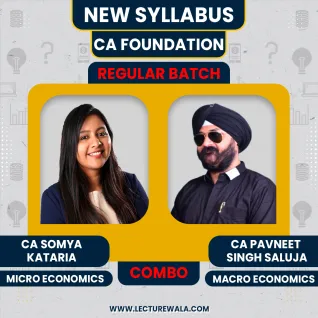 CS Somya Kataria Micro Economics & CA Pavneet Singh Saluja Macro Economics Regular Online Classes For CA Foundation : Online Classes CS Somya Kataria Micro Economics & CA Pavneet Singh Saluja Macro Economics Regular Online Classes For CA Foundation : Online Classes