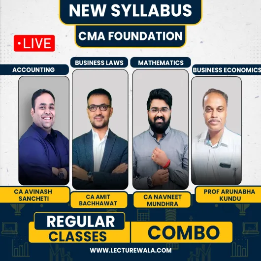 Navin Classes All Subject Combo Regular Live Classes For CMA Foundation : Live Online Classes