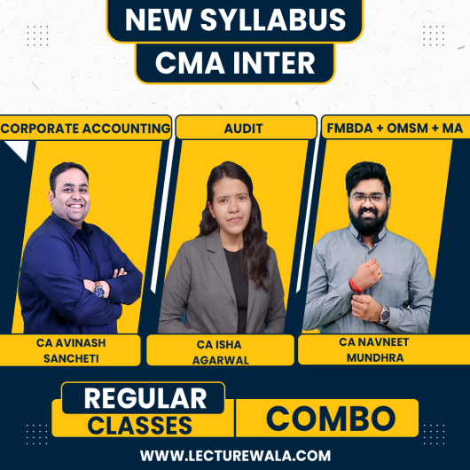 Navin Classes Group - 2 Combo Regular Online Classes For CMA Inter : Google Drive Classes