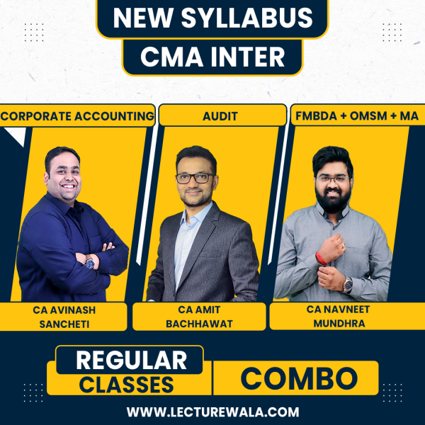 Navin Classes Group - 2 Combo Regular Online Classes For CMA Inter : Google Drive / Pen Drive Classes