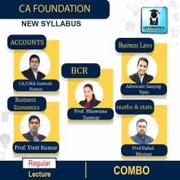 CA Foundation Combo (Account + Eco + Maths + Law + BCR) Regular Course : Video Lecture +Study Material By COC Education (For May . 2022 & NOV  2022 ) 