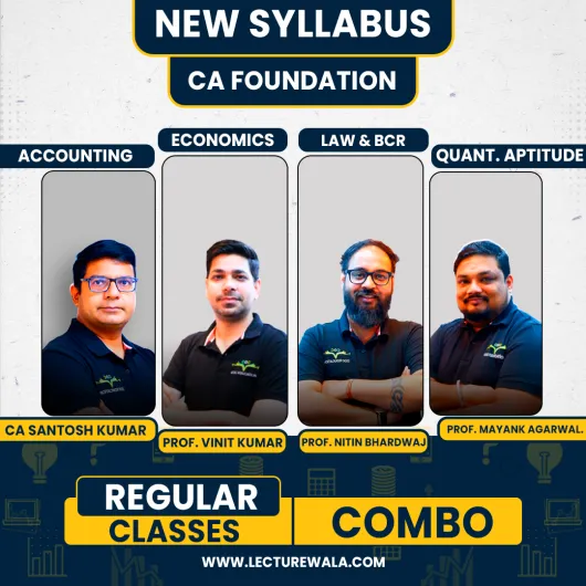 CA Foundation New Syllabus All Subject Regular Combo Classes By COC Education With Prof. Nitin Bhardwaj: Pen Drive / Online Classes.