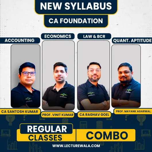 CA Foundation New Syllabus All Subject Regular Combo Classes By COC Education With CA Raghav Goel: Pen Drive / Online Classes.