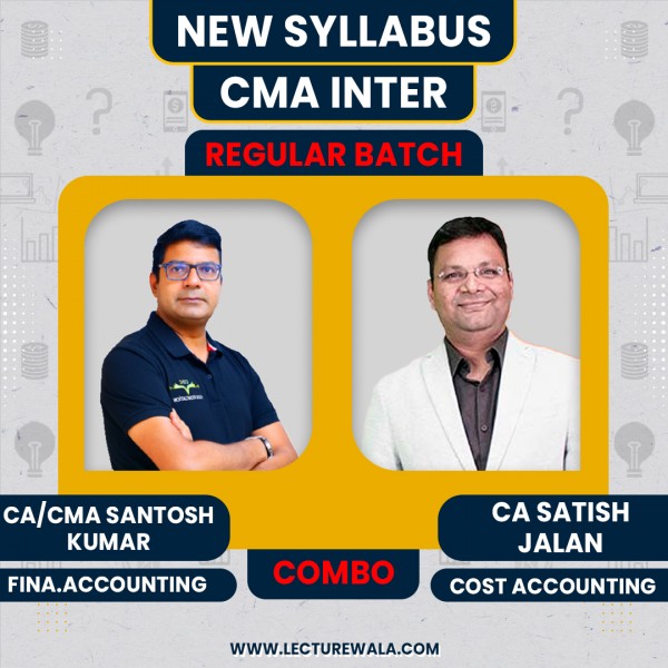 CMA Inter New Syllabus Group - 1 Financial & Cost Accounting Regular Combo Classes By CA Santosh Kumar & CA Satish Jalan: Pen Drive / Online Classes.