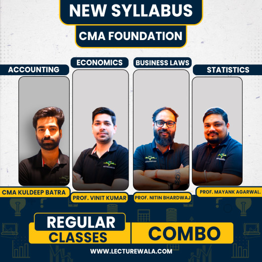 CMA Foundation New Syllabus All Subjects Regular Combo Classes By Professor Vinit Kumar , Professor Mayank Agarwal , Professor Nitin Bhardwaj , CMA Kuldeep Batra : Pen Drive / Online Classes.