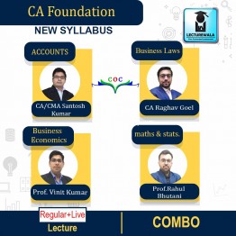 CA Foundation Combo (Law +BCR+ Maths + Account + Economics) Regular Course : Video Lecture + Study Material By COC Education (For Nov 2022 & May 2023)
