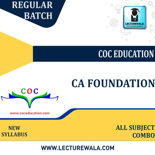 CA Foundation Combo Regular Course By COC Education : Online / Pendrive classes.