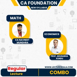 CA Navneet Mundhra Math & Prof. Arunabha Kundu Economics COMBO Regular Batch For CA Foundation : Google Drive / Live Online Classes