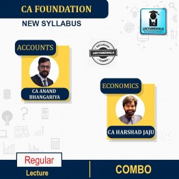 CA Foundation Accounting & Economics combo Regular Course : Video Lecture + Study Material By CA Anand Bhangariya & CA Harshad Jaju  (For May 2022 Omwerd )