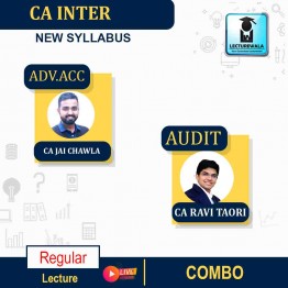 CA InterAdv Accounts & Audit   Combo Live + Recorded Regular Course : Video Lecture + Study Material By CA Jai Chawla & CA Ravi Taori  (For  Nov 2022 & May 2023  )