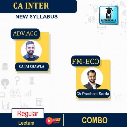 CA Inter Adv Accounts & Fm-Eco Combo Live + Recorded Regular Course : Video Lecture + Study Material By CA Jai Chawla & CA Prashant Sarda (For  Nov 2022 & May 2023  )