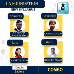 CA Foundation All Subject Combo (Full English) Full Course : Video Lecture + Study Material By CA Ankita Patni, CA Anand Bhangariya, CA Harshad Jaju, & CA Prof. Raj Awate (For. Nov 2022 May 2023 & Nov 2023)