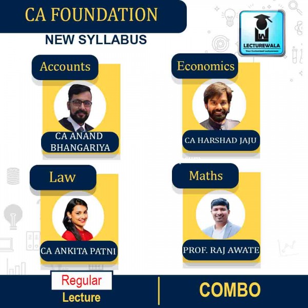 CA Foundation Combo Complete Full Lectures Pendrive / Online Classes.
