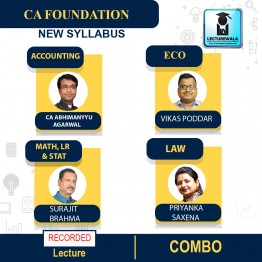 CA Foundation All Subject Combo Recorded Accounts, Eco, Maths, LR, stat & Law : Pen Drive / Google Drive.