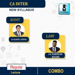 CA Inter LAW & Audit New Syllabus Regular Course Combo by CA Darshan Khare  and CA Kapil Goyal :  Pen drive / Online classes.