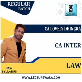 CA INTER LAW New Recorded New Syllabus Regular Course By CA Lovely Dhingra : Pen drive / Online classes.