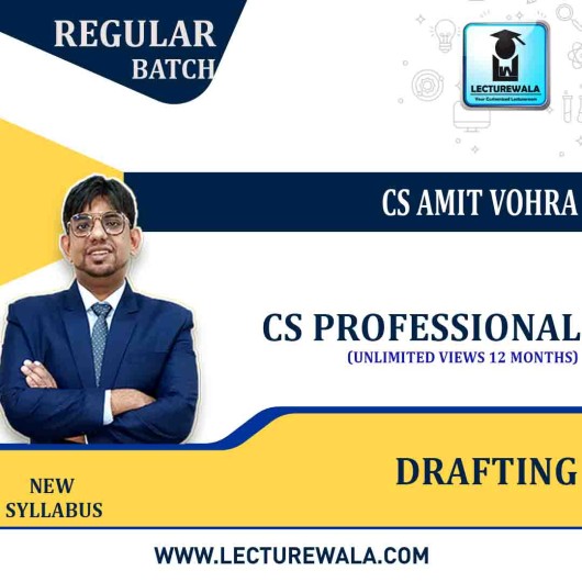 CS Professional Drafting, Appearances & Pleading   New Syllabus Regular Course By CS Amit Vohra : Pen Drive / Online Classes