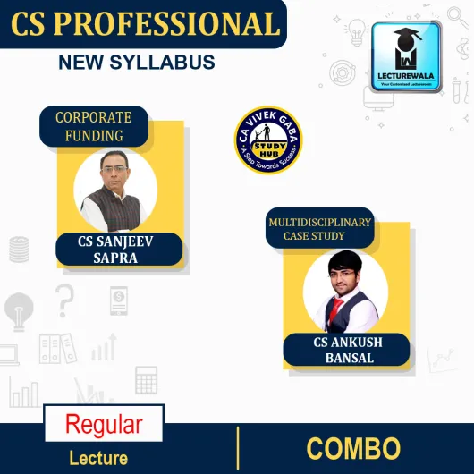 CS Professional Combo (Multidisciplinary Case Studies + Corporate Funding & Listings) Regular Course : Video Lecture + Study Material By CS Sanjeev Sapra & CS Ankush Bansal (For June 2022)