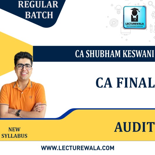 Shubham Keswani Audit Classes for CA Final Audit  Regular Course Latest recording By CA Shubham Keswani : Pen Drive / Online Classes