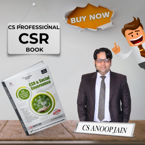 CS Anoop Jain CSR & Social Governance Module For CS Professional: Study Material