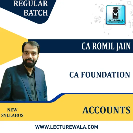 CA foundation Accounts Regular Course By CA Romil jain : Online Classes.