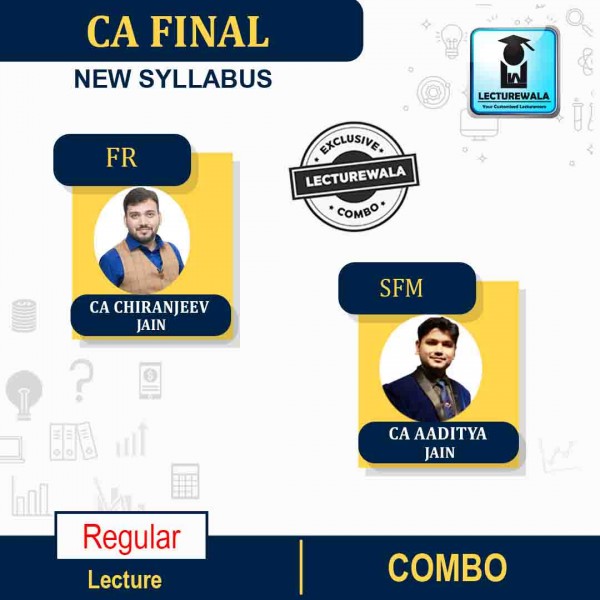 CA Final Financial Reporting (FR) + Strategic Financial Management (SFM) in Hindi New Recording Full Course By CA Chiranjeev Jain And CA Aaditya Jain: pen drive & online classes.