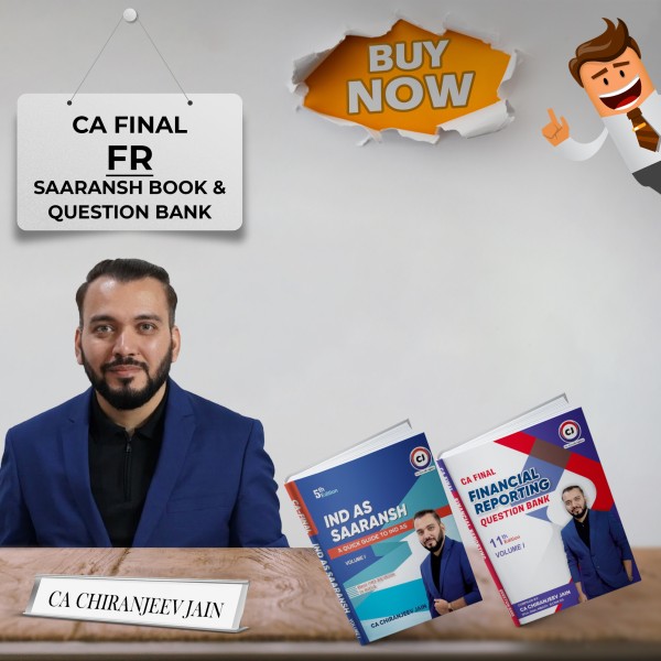 CA Chiranjeev Jain Financial Reporting IND AS Saaransh Book 5th Edition + Question Bank 11th Edition For CA Final Online Study Material