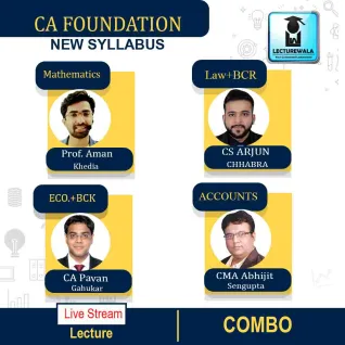CA Foundation All Subject Combo Full Course Live Stream Param Batch : by CS Arjun Chhabra, Prof. Aman Khedia, CMA Abhijit Sengupta & CA Pavan Gahukar (For Nov 2022) CA Foundation All Subject Combo Full Course Live Stream Param Batch : by CS Arjun Chhabra, Prof. Aman Khedia, CMA Abhijit Sengupta & CA Pavan Gahukar (For Nov 2022)