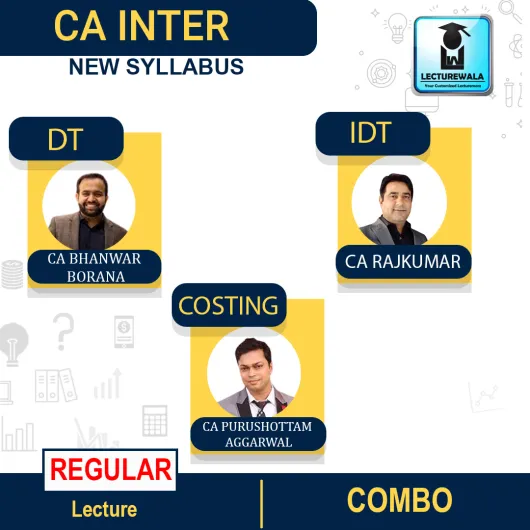 CA Inter Costing & DT-IDT Combo Regular Batch by CA Purushottam Aggarwal & CA Rajkumar & CA Bhanwar Borana : PENDRIVE / ONLINE CLASSES.