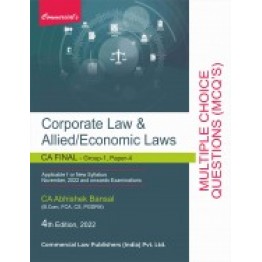 CA Final Corporate & Allied/Economic Laws (Multiple Choice Questions) By CA Abhishek Bansal  : Study Material.