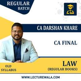 CA FINAL LAW REGULAR BOOK COMBO BY CA DARSHAN KHARE : STUDY MATERAIL