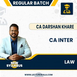 CA INTER LAW REGULAR NEW SYLLABUS BY CA DARSHAN KHARE: PEN DRIVE / ONLINE CLASSES